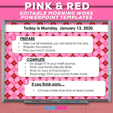 Editable PowerPoint Templates | Red & Pink