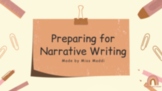 Editable PowerPoint on Preparation for Narrative Writing (