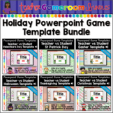 Editable Teacher vs Student Powerpoint Game Template Holiday Set