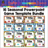 Editable Powerpoint Game Template Teacher vs Student Seasons Set