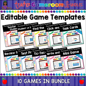 Preview of Editable Powerpoint Games Bundle