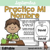 Editable Practica De Nombre para Septiembre | September Na