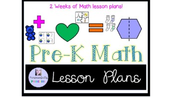 Preview of Editable Pre-K/Preschool Math Lesson Plans