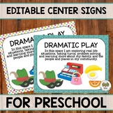 Editable Preschool Center Signs