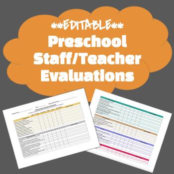 Preview of Editable Preschool Teacher/Staff Evaluation