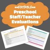 Editable Preschool Teacher/Staff Evaluation