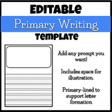 Editable Primary-Lined Writing Template - Add your own prompt!