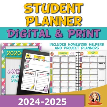 2023-2024 Student Planner Editable Print and Digital Weekly TO DO LIST |  Agenda