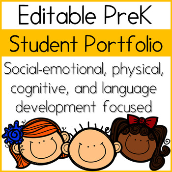 Preview of Student Portfolio Editable & Printable {PowerPoint} Preschool Pre-K Head Start