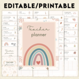 Editable Printable Teacher Planner with Calendar 2022-2027 Templates in Canva