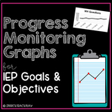 Editable Progress Monitoring Graphs for IEP Goals & Objectives