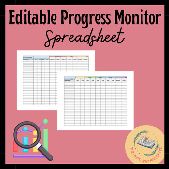 Editable Progress Monitoring Spreadsheet for SPED/MTSS | TPT