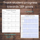 Editable Progress Monitoring Trackers (Monthly and Quarterly)