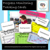 Editable Reading Progress Monitoring Tracking Cards (Data 