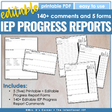 Editable Progress Report Comments and Progress Report Form