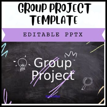 Preview of Editable Project Presentation Template PPTX for School and Teachers