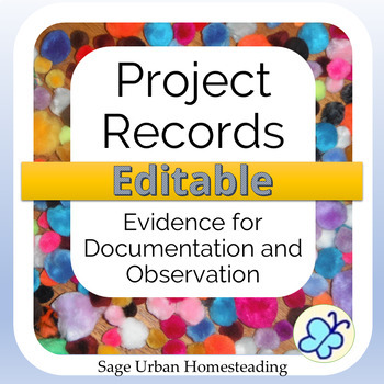 Preview of Editable Project Records Evidence for Observation and Documentation