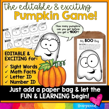 Preview of Editable Pumpkin Game : Fall , Halloween , or anytime!