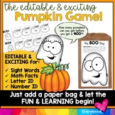 Editable Pumpkin Game : Fall , Halloween , or anytime!