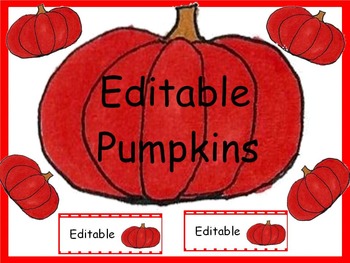 Preview of Free Editable Pumpkin Labels