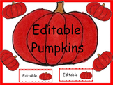 Free Editable Pumpkin Labels