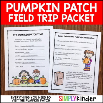 Preview of Pumpkin Patch Field Trip Activities