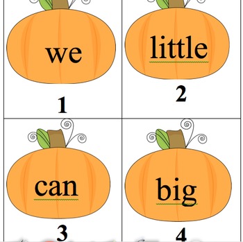 Preview of Editable Pumpkin Sight Word Search