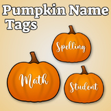Editable Pumpkin Name Tags
