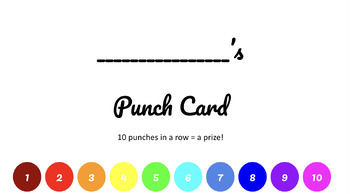 Punch Cards 50 Reward Punch Cards Reward Incentive Award - Temu