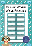 Editable Puppy Theme Word Wall Cards