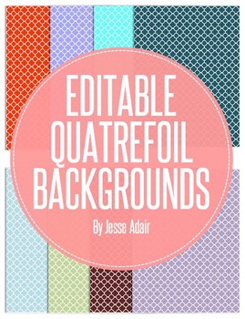 Preview of Editable Quatrefoil Backgrounds