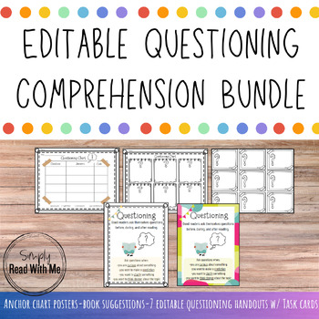 Preview of Editable Questioning Comprehension Bundle