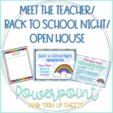 Editable Rainbow Back to School Night Open House Meet the 