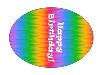Preview of Editable Rainbow Birthday Balloons