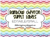 Editable Rainbow Chevron Supply Labels // SMALL