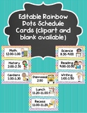 Schedule Cards Daily Schedule Cards Editable with Clipart