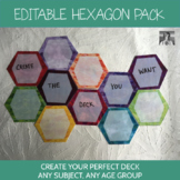 Editable Rainbow Hexagons - All Subjects, All Ages