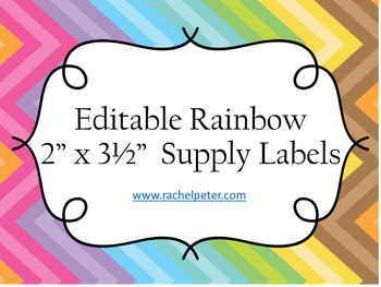 Preview of Editable Rainbow Labels