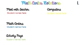 Editable Rainbow Math Center Rotation Slides