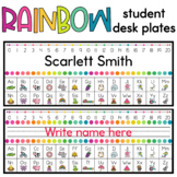 Rainbow Name Tags | Rainbow Desk Name Plates | Classroom Decor