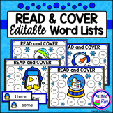 Editable Read and Cover Sight Words - Winter