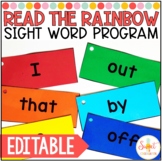 Editable Read the Rainbow Sight Word Program