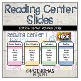 Editable Reading Center Rotation Slides