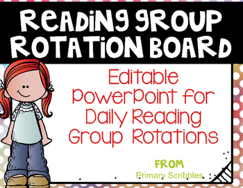 Preview of Editable Reading Group Rotation Board PowerPoint