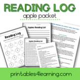 Editable Reading Log: Apple Books for Kids with Parent Handout