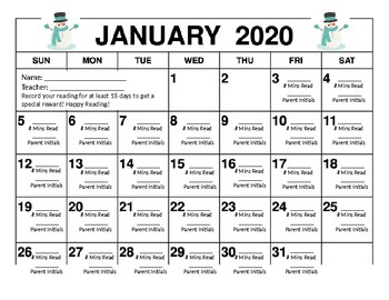 editable reading log calendar by colorful classroom creations tpt