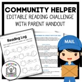 Editable Reading Log: Community Helper Books for Kids with