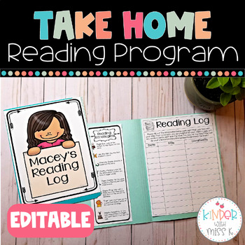 Preview of Editable Reading Log Printable Activities and Take Home Reading Homework