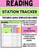 Editable Reading Station Tracker/ Checklist!
