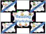 Editable Reading Workshop Center Board Display Signs